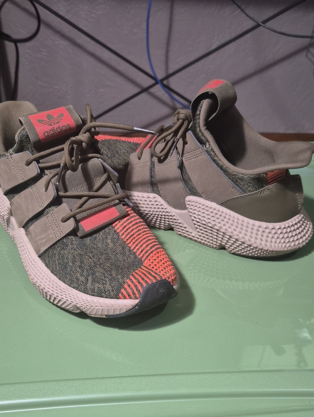 Adidas  Men Sneakers in Olive Green and Orange